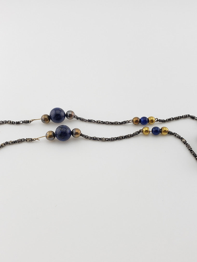 Antique Lapis Bead Necklace