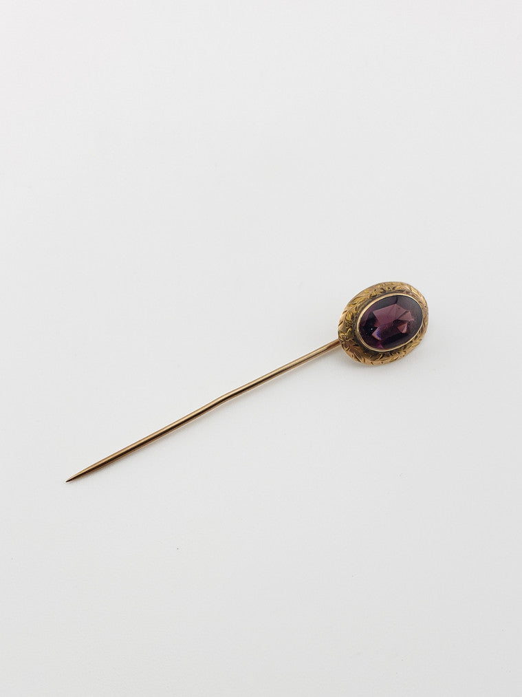 Amethyst Cabochon Stickpin