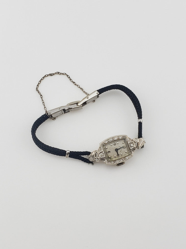 14k White Gold Diamond Watch