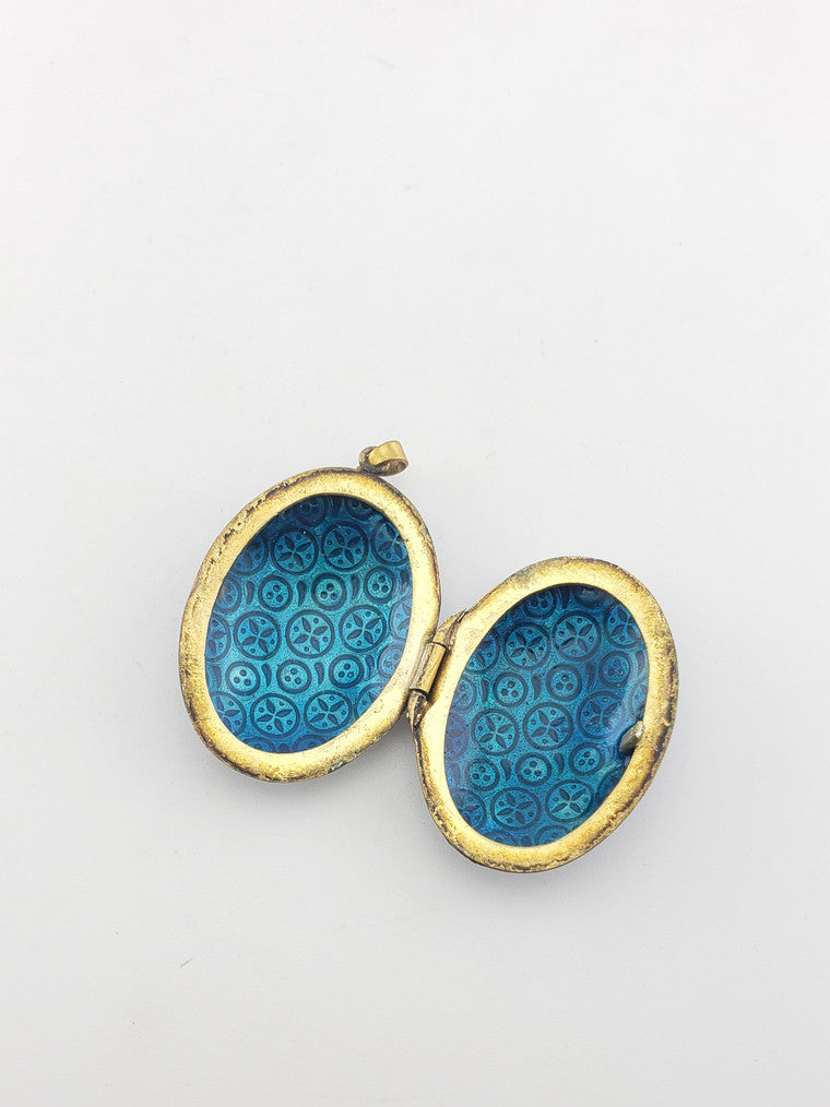 Vermeil Blue Locket