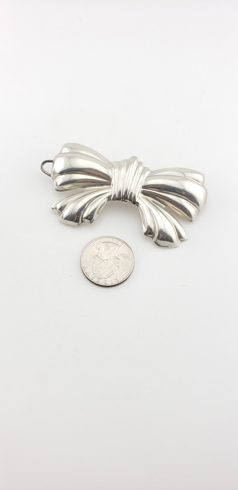 Sterling Bowknot Barrette