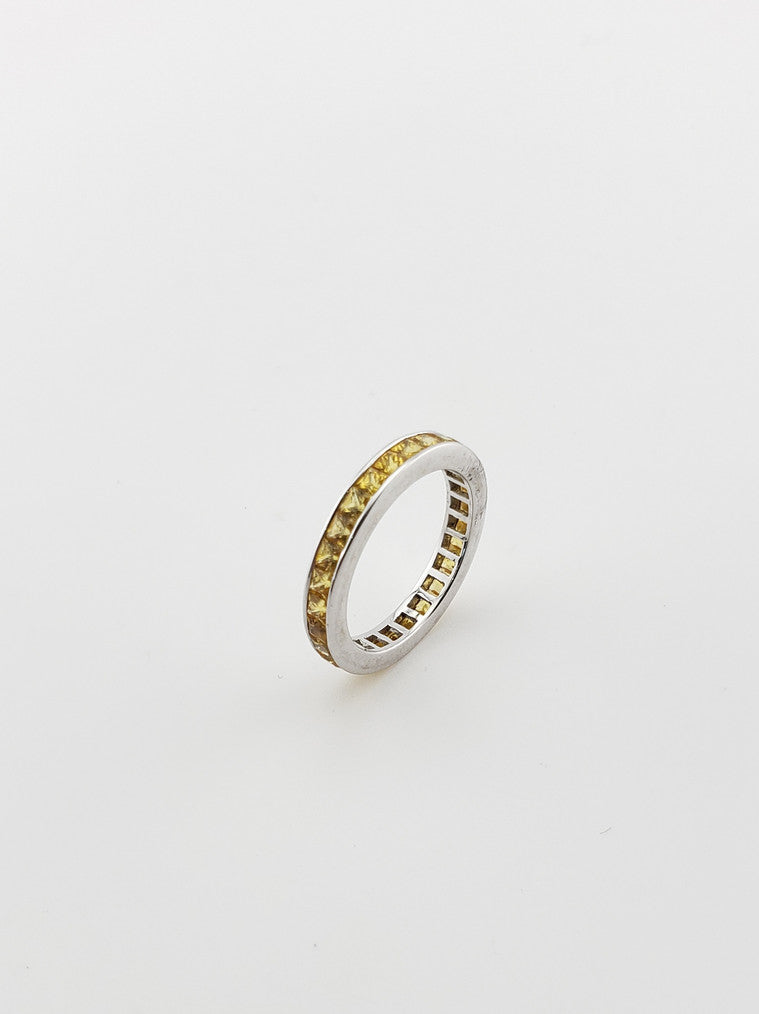 Yellow Sapphire Eternity Band
