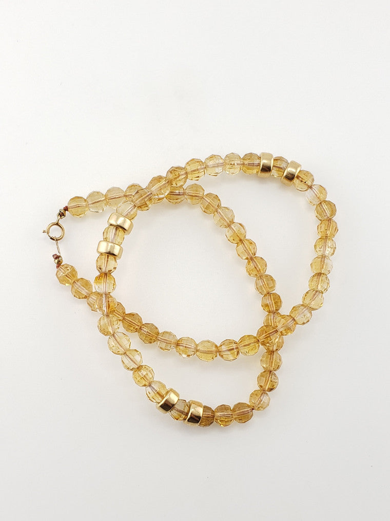 Faceted Citrine Strand 17"
