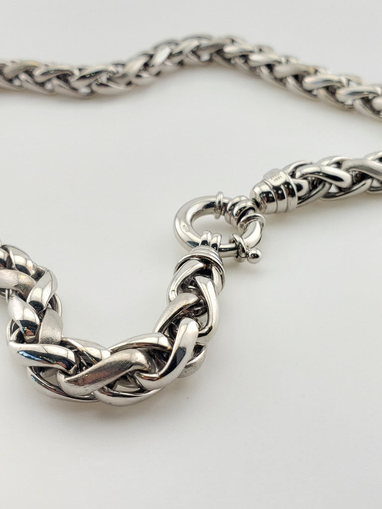 Heavy Hollow Wheat Chain Necklace