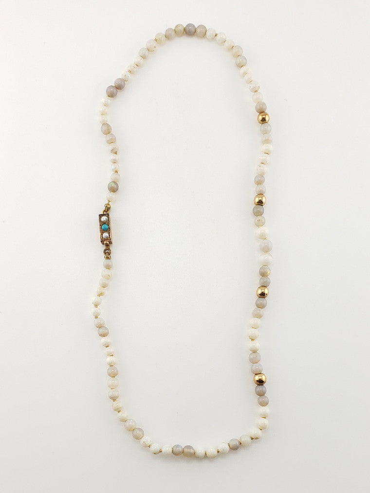 Round Small Opal Strand 15"