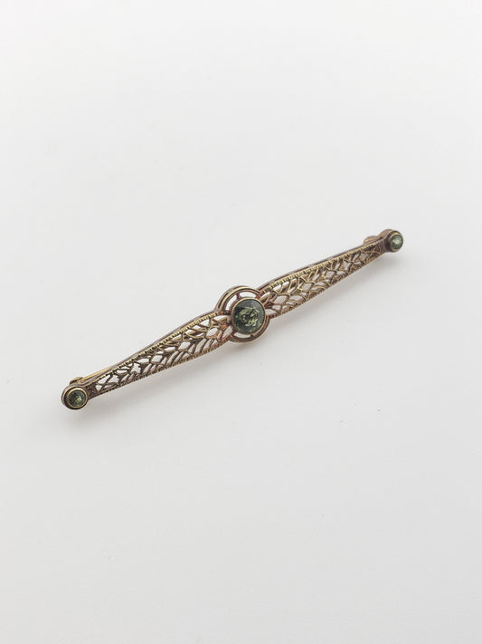Tourmaline Filigree Brooch