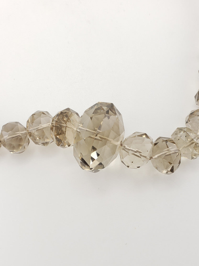 Faceted Smokey Quartz Strand 20'