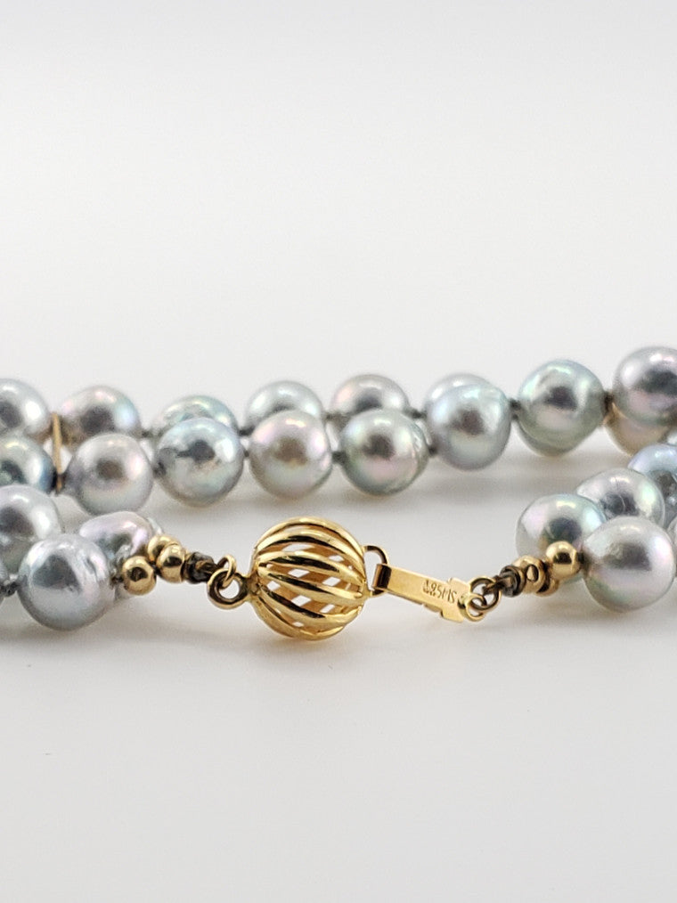Pearl Bracelet #5- Grey