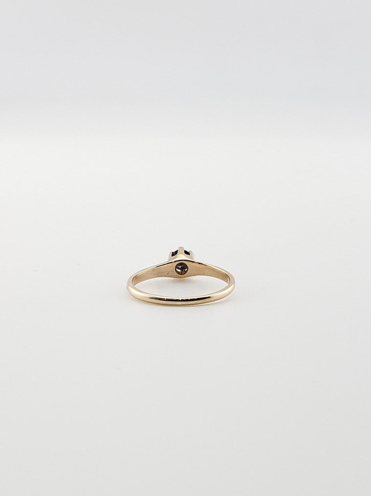 Round Black Diamond Ring