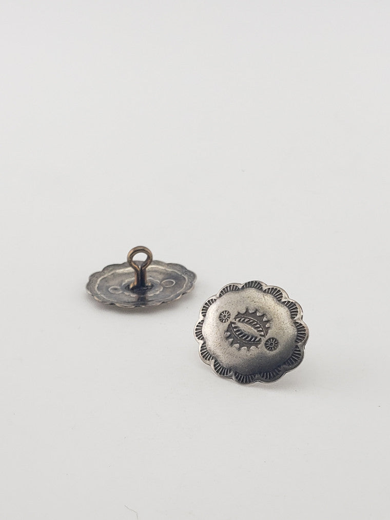 Silver Western Button Covers