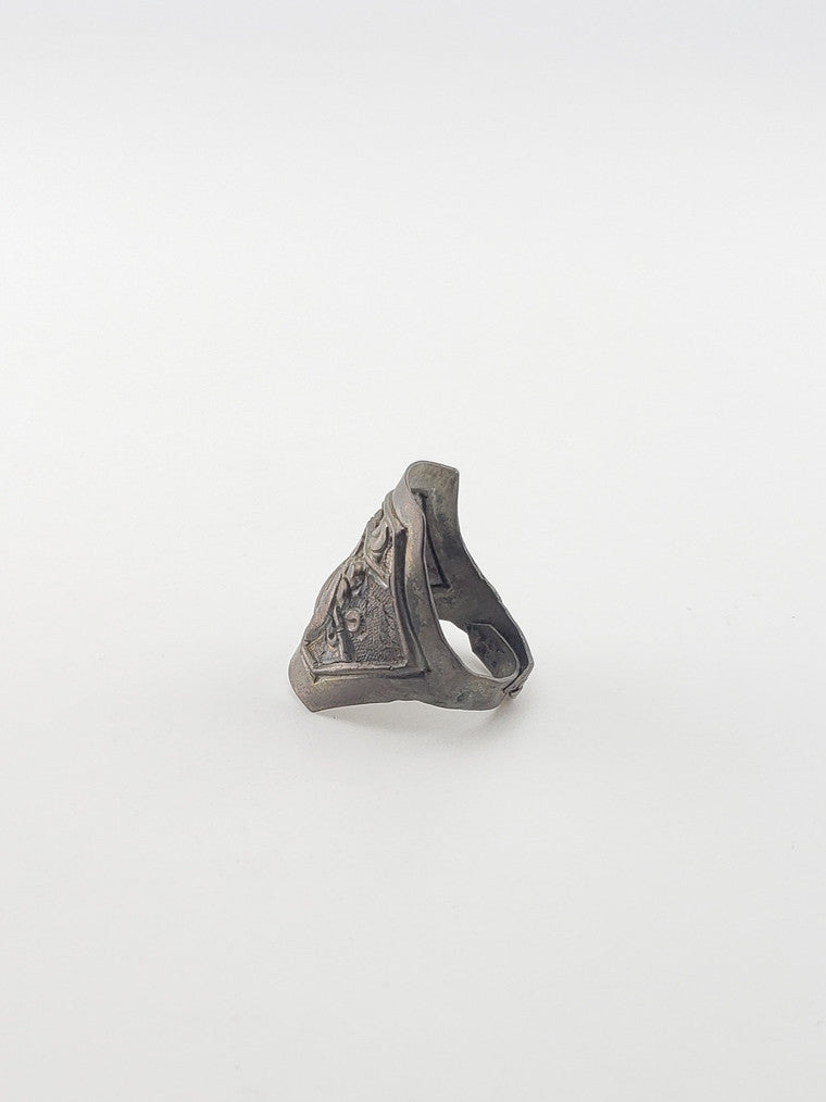 Silver “Lucky” Antique Coin Ring