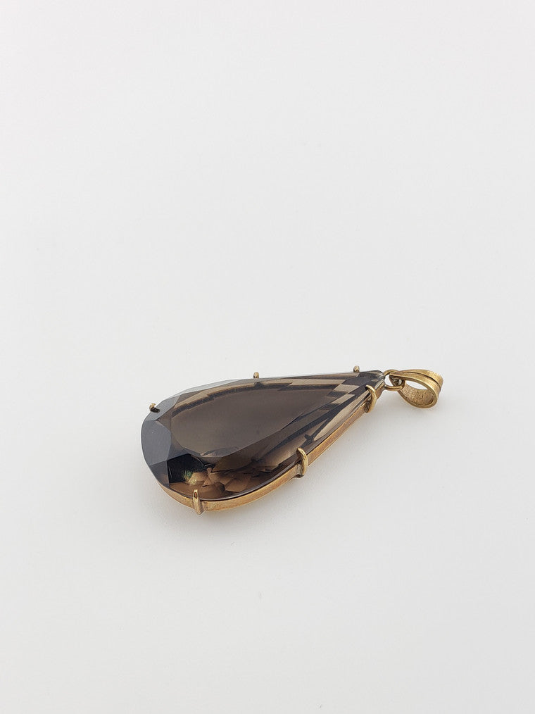 Smokey Quartz Teardrop Pendant