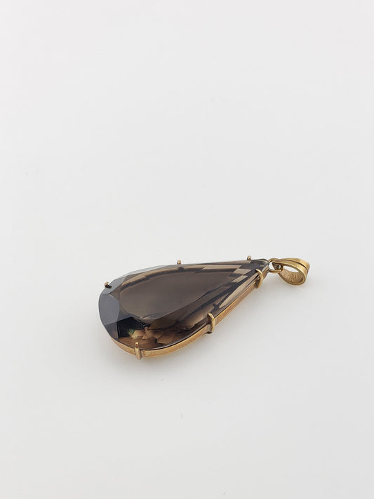 Smokey Quartz Teardrop Pendant