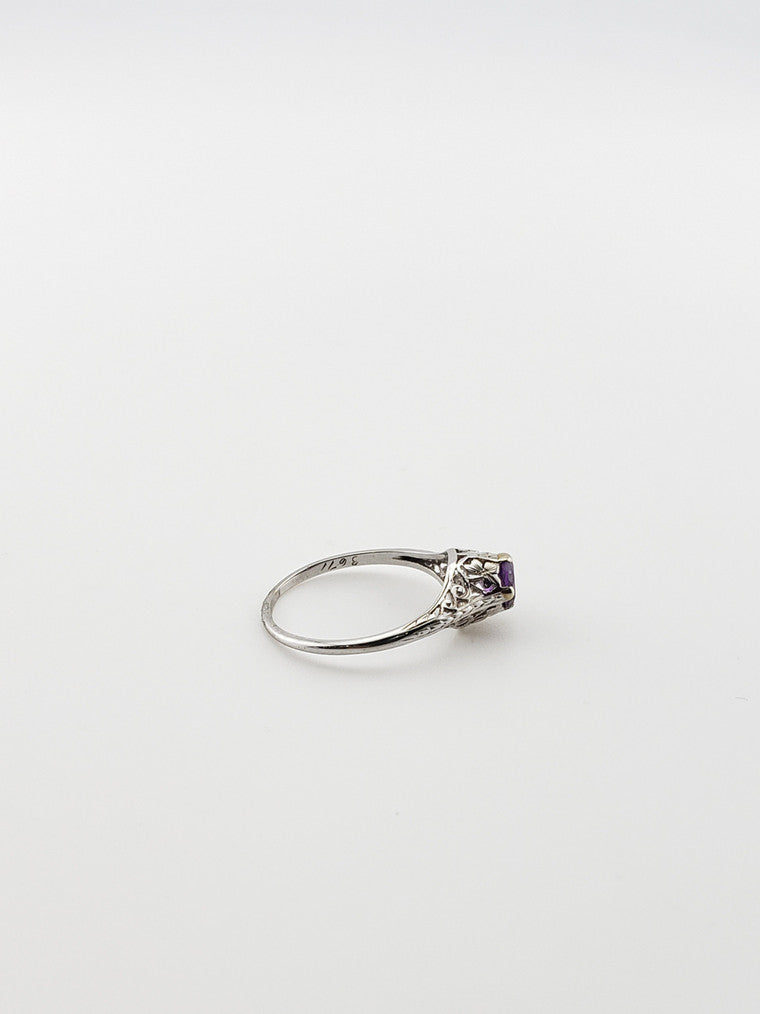 Filigree Amethyst Solitaire