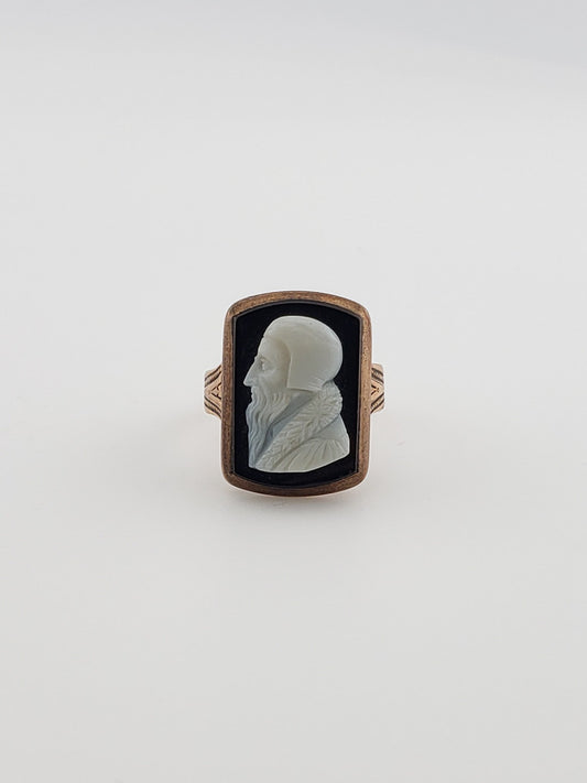 1890 Bearded Cameo Ring