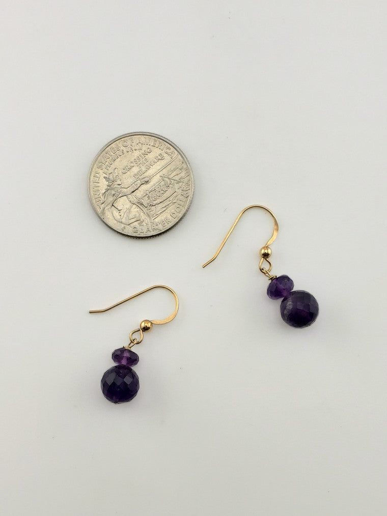 Gf Faceted Amethyst Earrings