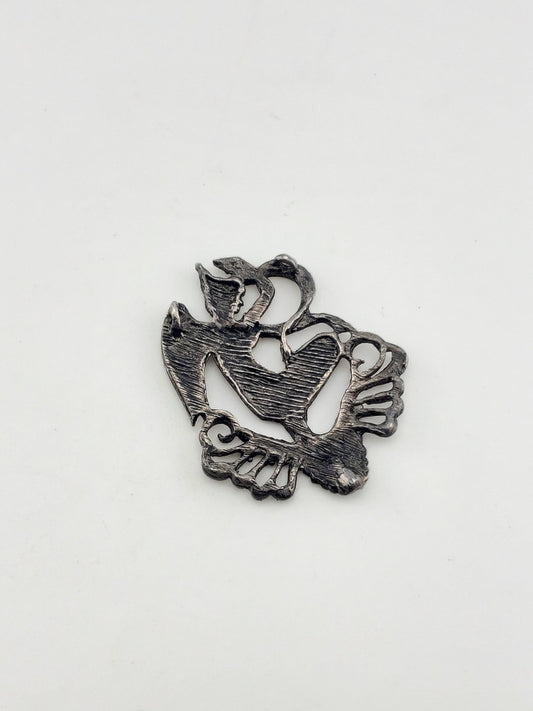 SS Angel Art Nouveau Pendant