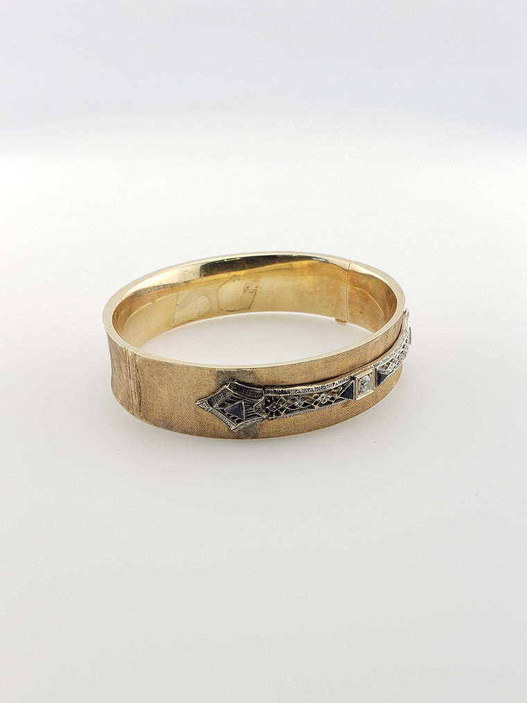 Sapphire Filigree Bangle