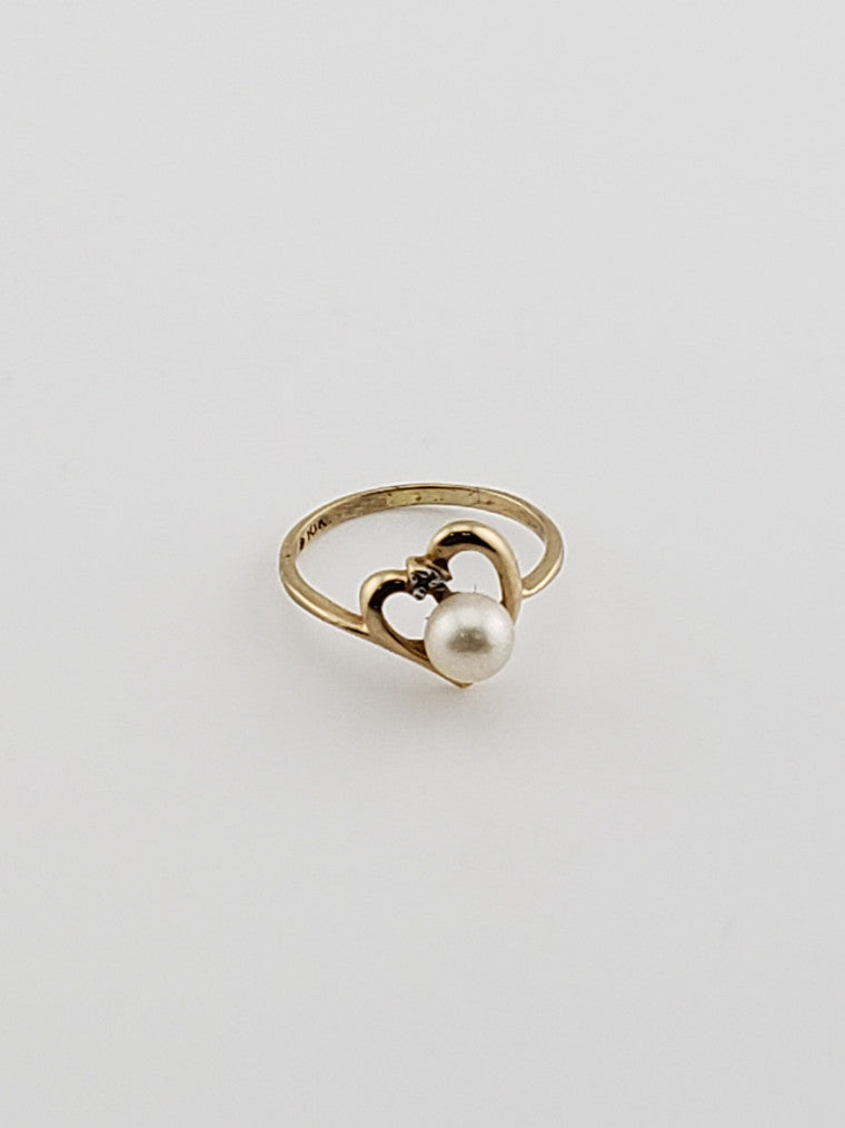 Pearl Heart Ring