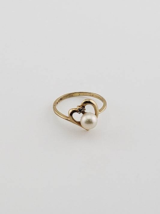 Pearl Heart Ring
