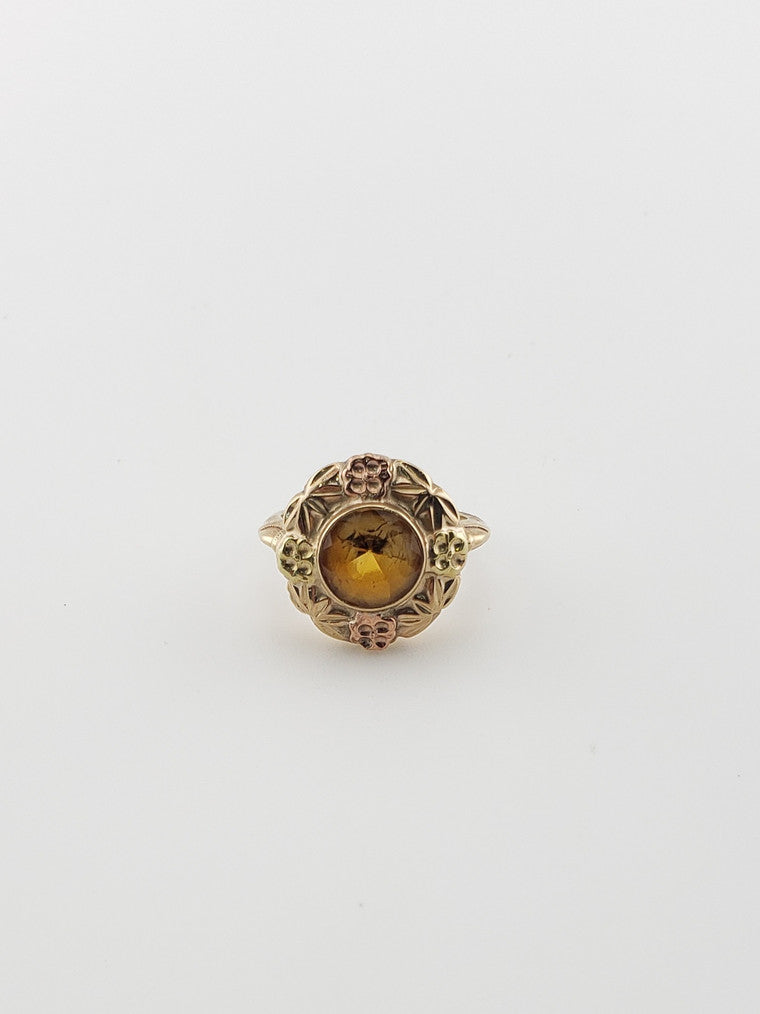 Round Citrine Ring