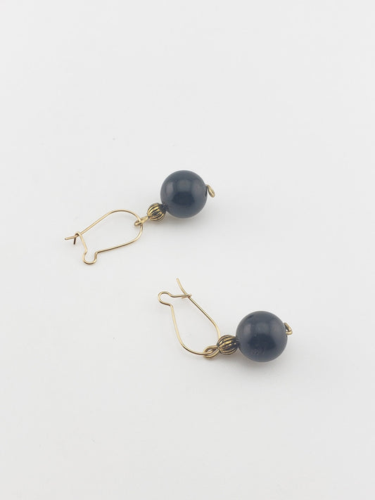 GF Black Jade Earrings