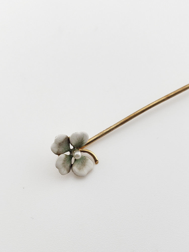 Porcelain Flower Stickpin