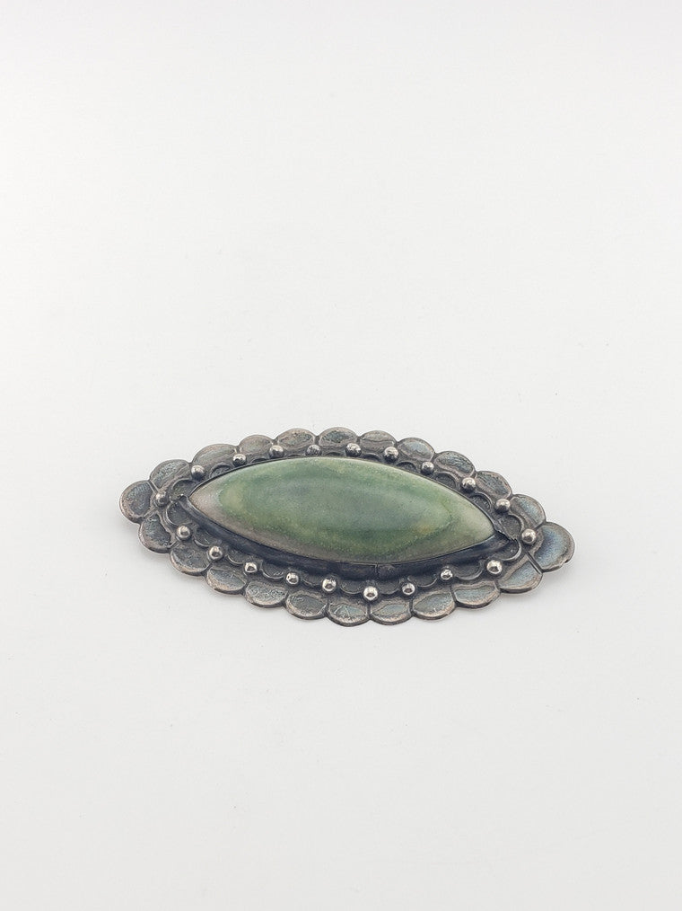 Green Onyx Brooch