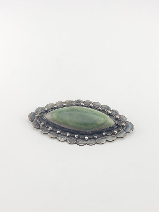 Green Onyx Brooch