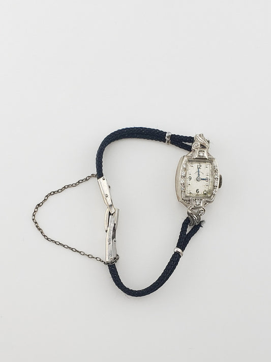 14k White Gold Diamond Watch