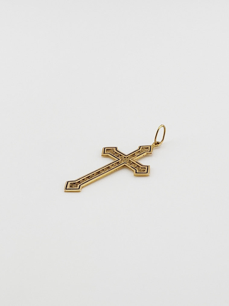 14K Large Cross Pendant