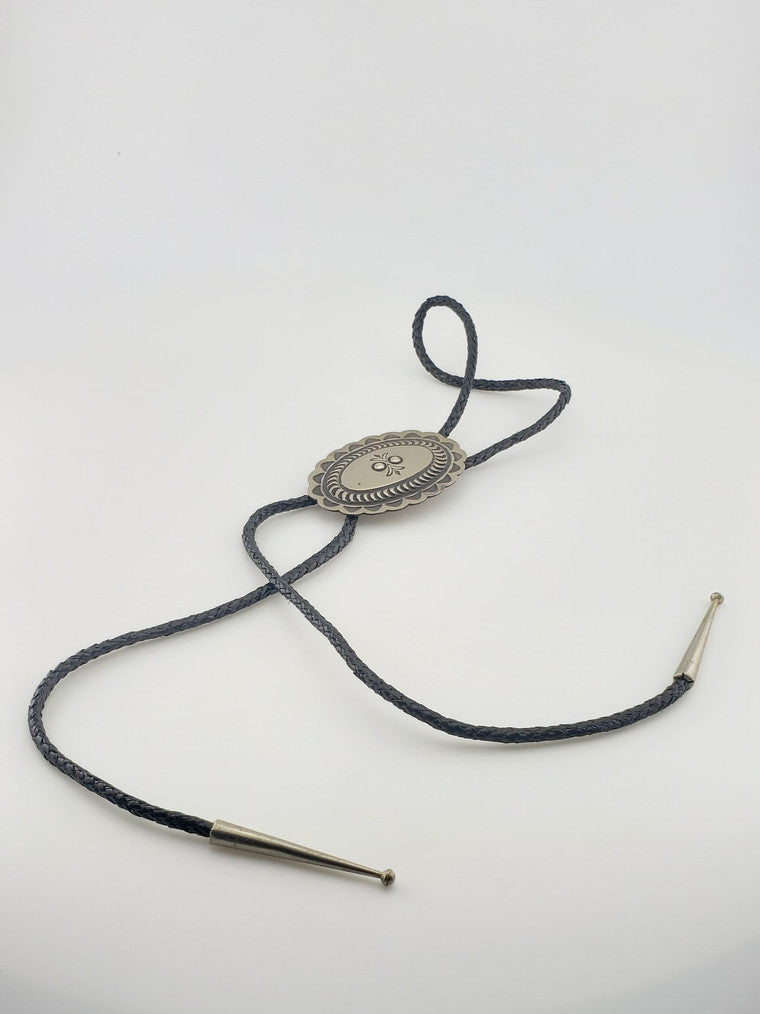 Antique silver Western Bolo Tie