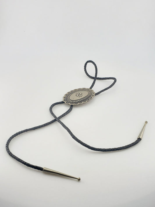 Antique silver Western Bolo Tie