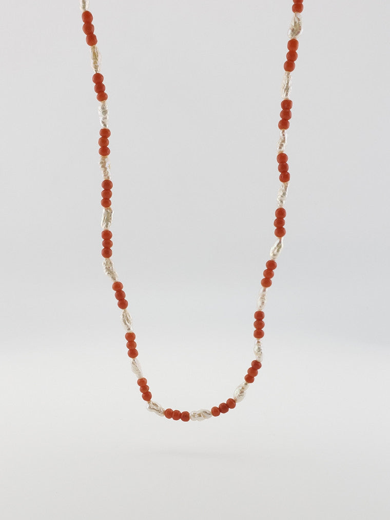 Coral and Pearl Strand 18"