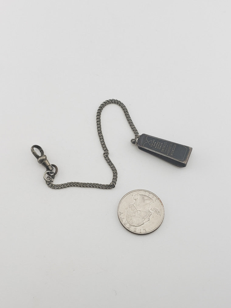 C. 1930 Deco Watch Chain w/ SS Slide