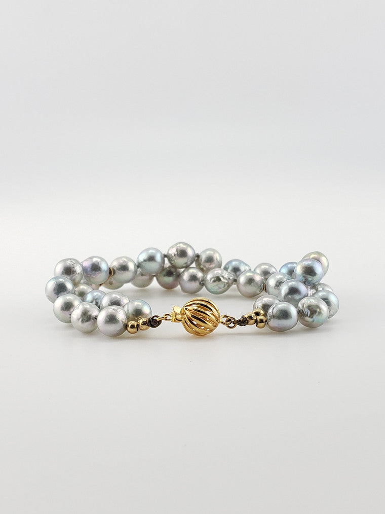 Pearl Bracelet #5- Grey