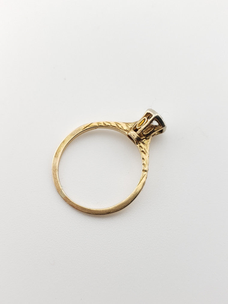 1900 Hexagonal Engagement Ring