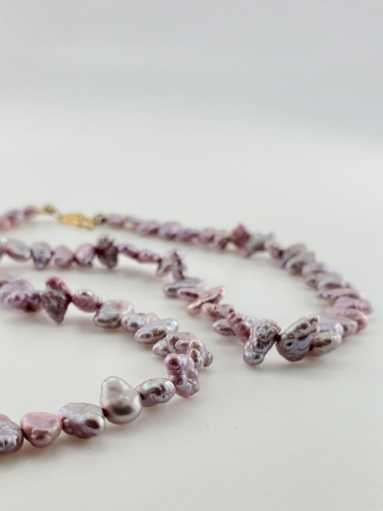 Pearl Strand #10 - Japanese Rice Pink and Lavender