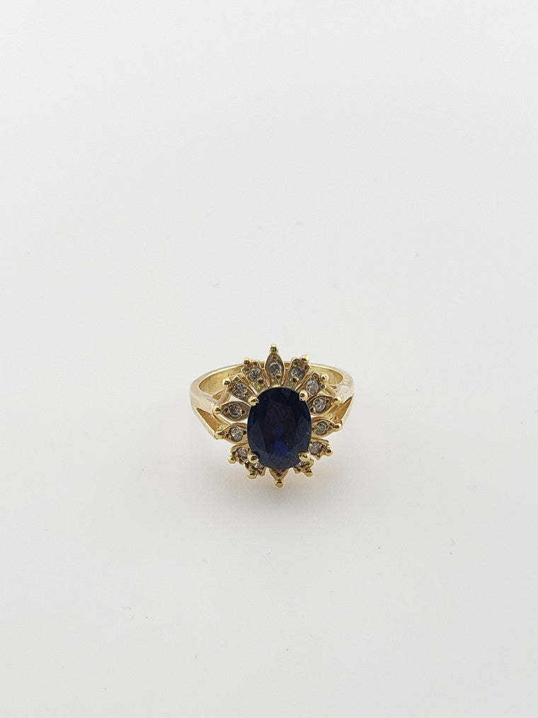 Sapphire "Flower" Ring