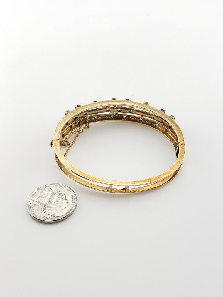 Multi Gemstone Bangle