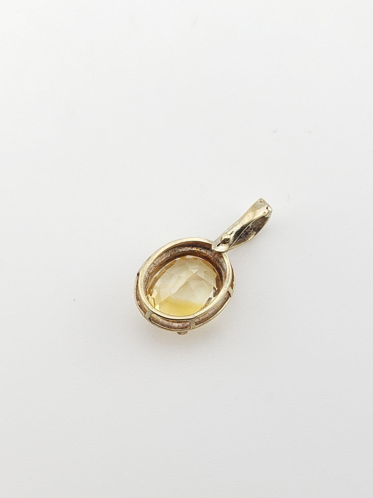 Tapered Bail Citrine Pendant