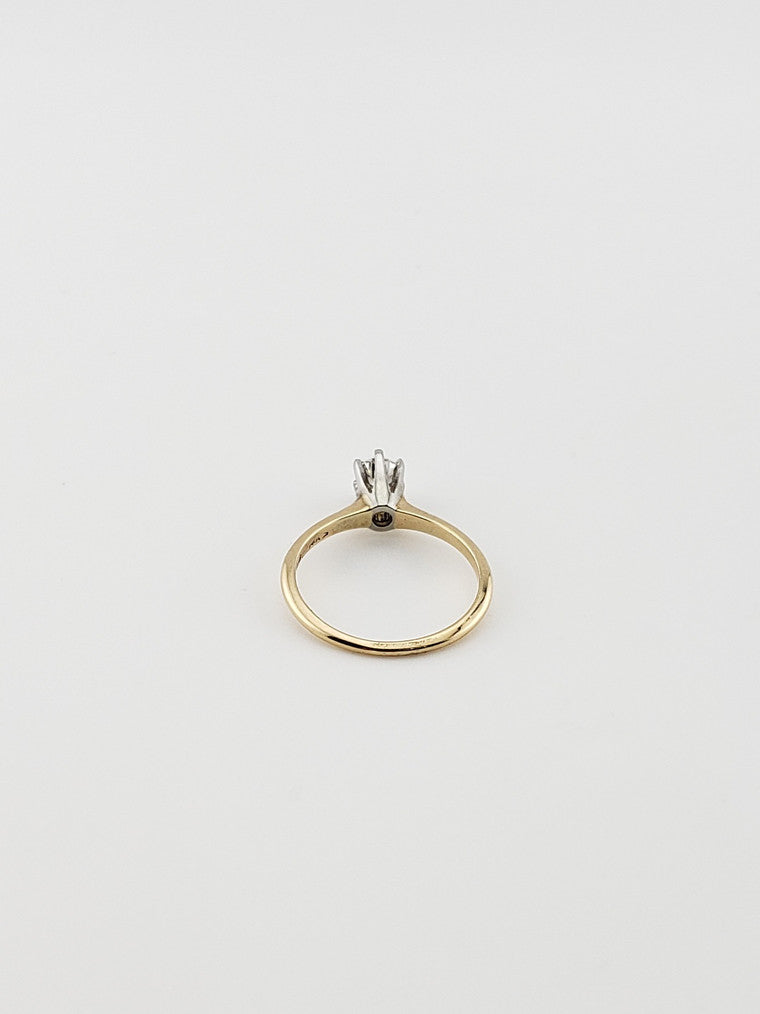 Two-Tone Solitaire Engagement Ring