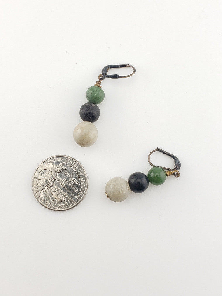 GF Antique Ceylon Jade Leverbacks