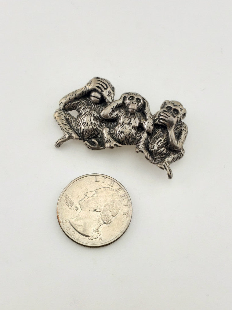 SS "Three Wise Monkeys" Pin