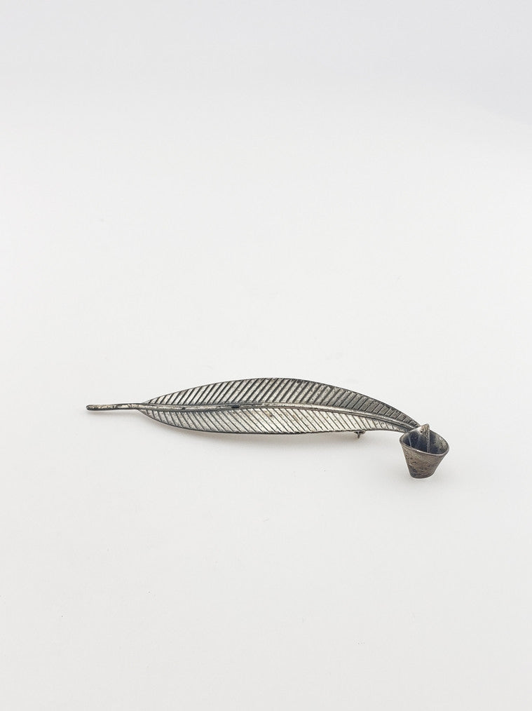 1940 Retro Sterling Leaf Pin