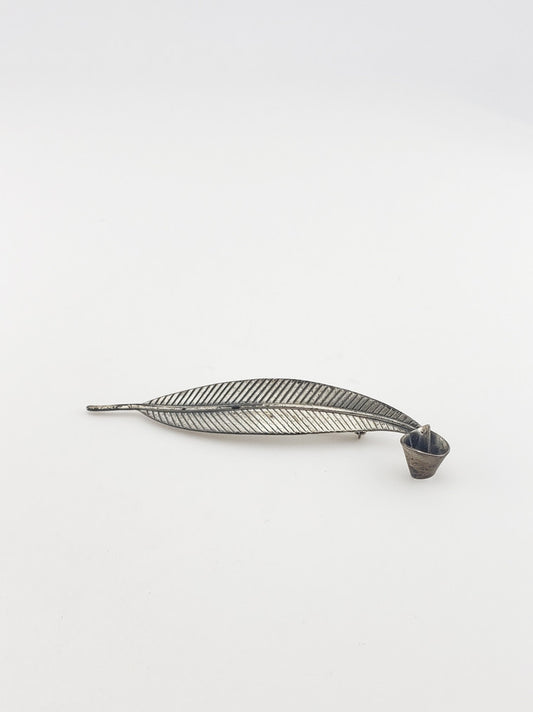 1940 Retro Sterling Leaf Pin