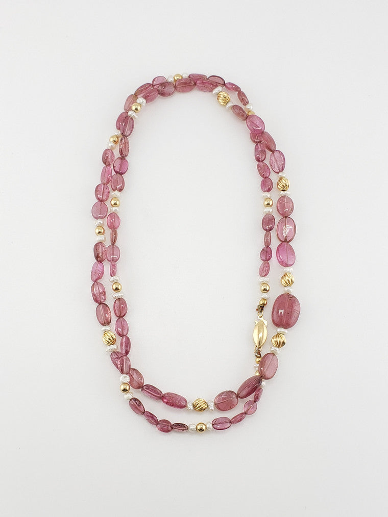 Tourmaline & Pearl Strand 27"
