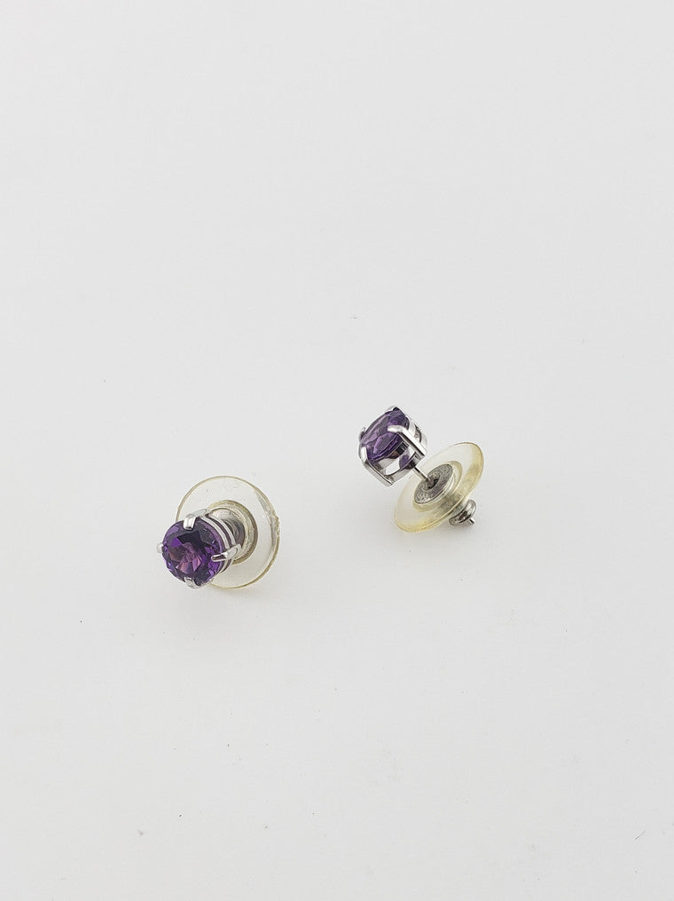 WG Gem Stud Earrings