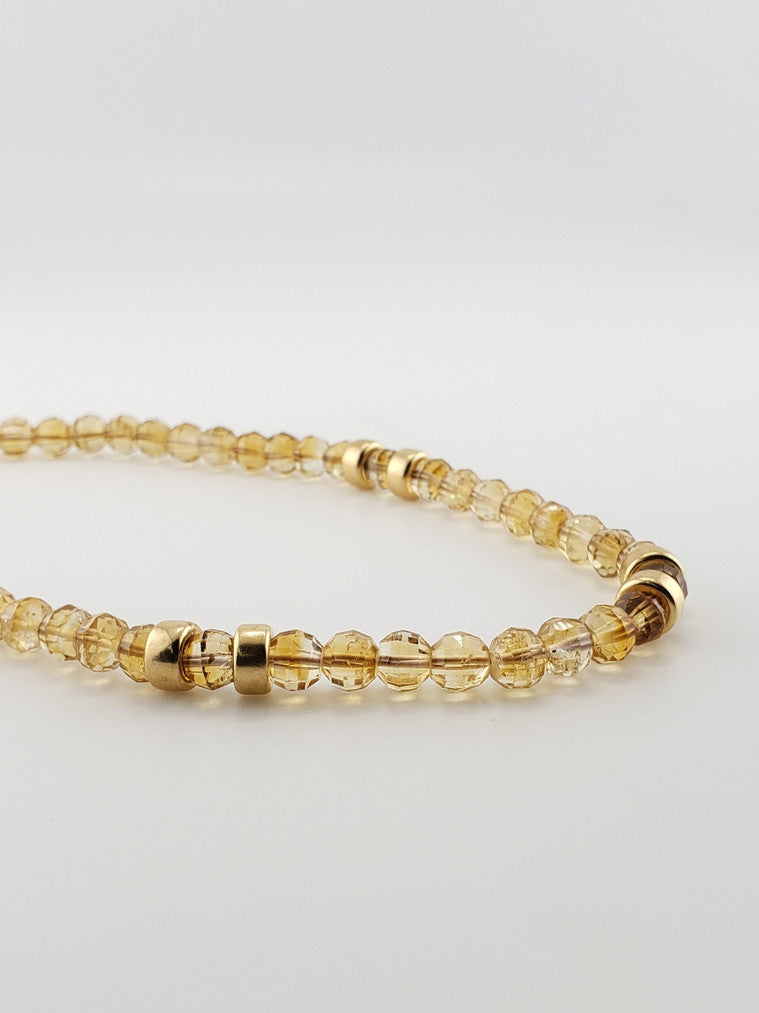 Faceted Citrine Strand 17"