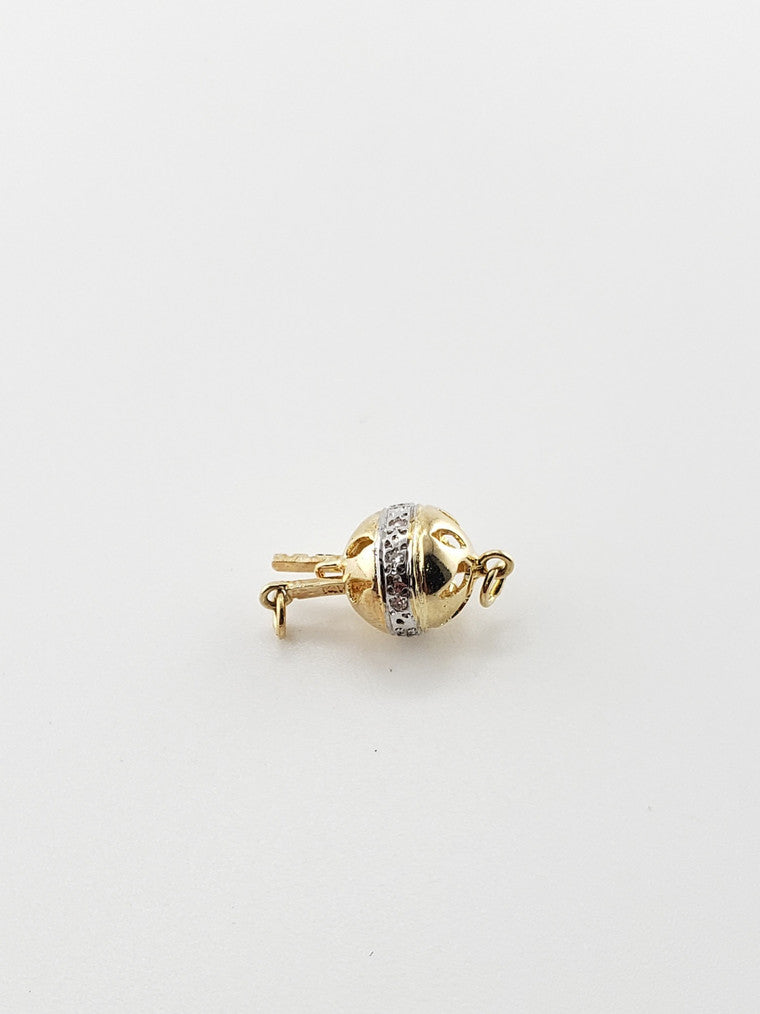 Gold Saturn Ball Clasp